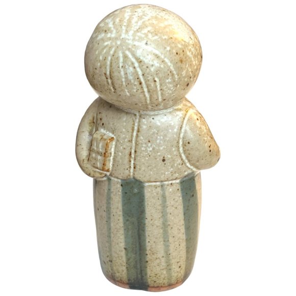 FITZ & FLOYD Pair of Vtg UCTCI Stoneware Pottery Children Salt & Pepper Japan - Picture 5 of 13